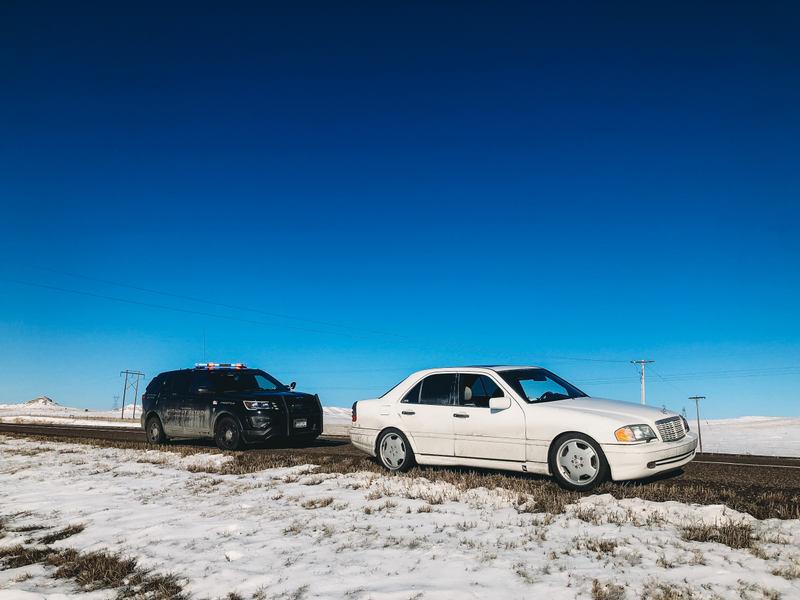 Illustration for article titled The Cautionary Tale of an Idiot, a Mercedes C43 AMG, Bald Tires and 2,000 Miles of Blizzard